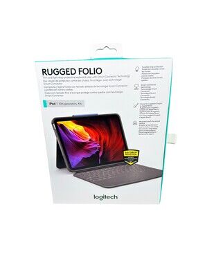Logitech Rugged Folio Smart Keyboard Case Apple iPad 10th Gen A16 Graphite New